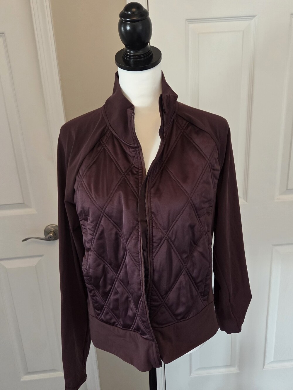RHONE Quilted Bomber Jacket XL- Plum